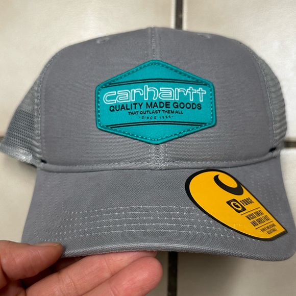 NWT Men’s Carhartt Mesh Back Quality Patch Trucker Cap Hat - Picture 1 of 4
